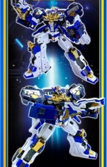 Express] Metal Cardbot S Blue Cop Trinity Season2 Transformer Robot Car Figure
