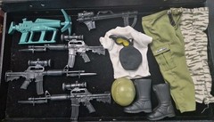 GI Joe GEAR KIT 3 M16 Assault RIFLE BOOTS COMBAT KNIFE BAYONET BERET LOT PANTS