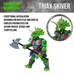 Boss Fight Studio Triax Skiver Saurozoic Warriors Action Figure IN STOCK USA