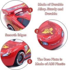 Disney Piaxr Cars Lightning McQueen Die-Cast Keychain Bag Charm Paracord Strap