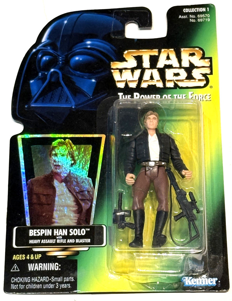 Bespin Han Solo with Heavy Assault Rifle and Blaster with Holo Card POTF2