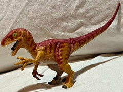 RAPTOR Electronic Velociraptor Jurassic Park JP10 Kenner 1993+Topp Dilophosaurus