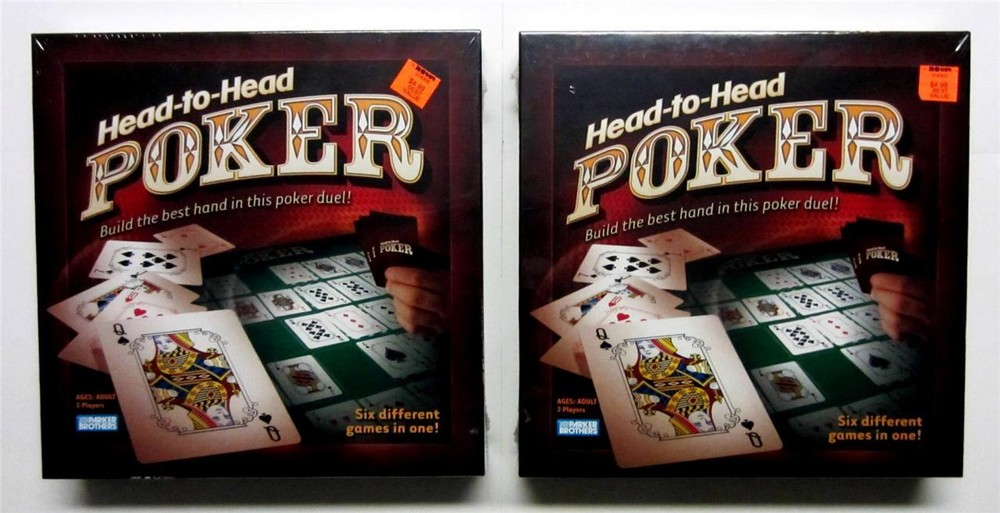 LOT OF 2 GAMES HEAD-TO-HEAD POKER PARKER BROTHERS 6 DIFFERENT GAMES