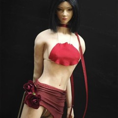 1Set 1:6 Scale Red Bellyband Dress Clothes 12″ Female Soldier Warrior Gift Lady
