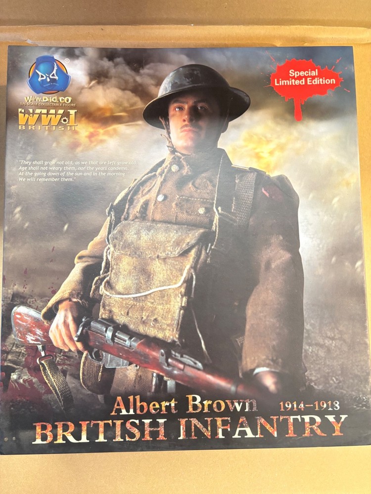 1/6 DID WWI 1914-1918 British Infantry Albert Brown (NIB) FREE SHIPPING