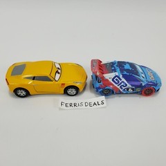 Disney Cars Cruz Ramirez and Raul Caroule 1:43 Die Cast Luigi small plastic Lot