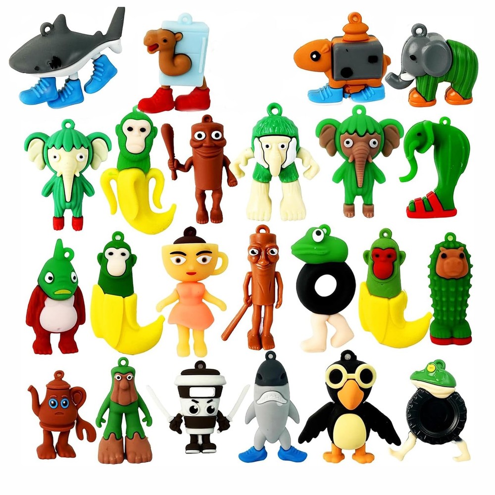 Italian Brainrot Toy,Tralalero Tralala Action Figures Keychain,Italian Brain Rot