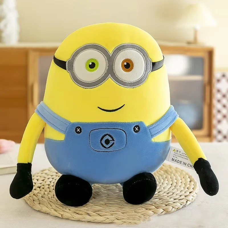 Cute Minions Movie Characters Yellow Plush Toys Bob Stuart In Jeans Soft Dolls T