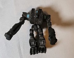 Robotakons Miniature Articulated Robot Figure by Robert Curet 1.5″ Black/Blue