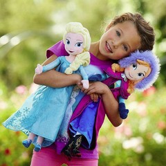 16″ inches Disney Frozen Movie Queen Elsa & Anna Plush Soft Doll Gift Collection