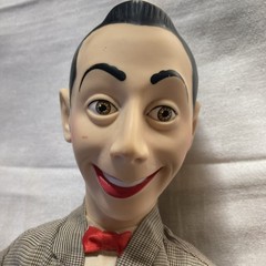 Vintage Pee Wee Herman Pull String Talking Doll 18″ Voice Distorted w/Bunny Suit