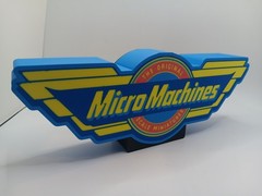 Retro Micro Machines logo lightbox sign light box for collection display