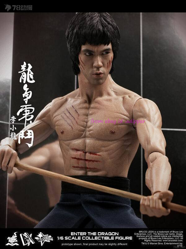 Perfect Hot Toys Dx04 Enter The Dragon 1/6 Bruce Lee Action Figure Standard Ver