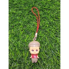 Kewpie Baby Roki Japan Mascot Phone Strap Charm Red Chibi Newsboy Cap Figure