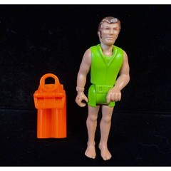 Vintage 1974 Fisher Price Adventure People Scuba Diver Figure with Orange Tank