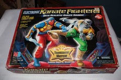 VTG 1994 Karate Fighters Game Samurai Ninja Vs Headstone Box 4 figures EXTRAS