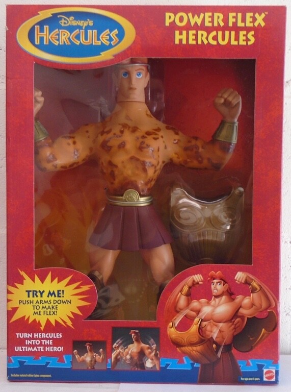 Disney’s Hercules 15″ Power Flex Hercules Pop Armor Mattel Animated Movie READ