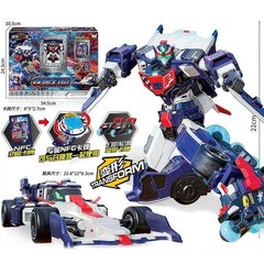 Metal Cardbot W Flash Vector F1 Race Car 2-Mode Transformer Robot NFC Card Toy