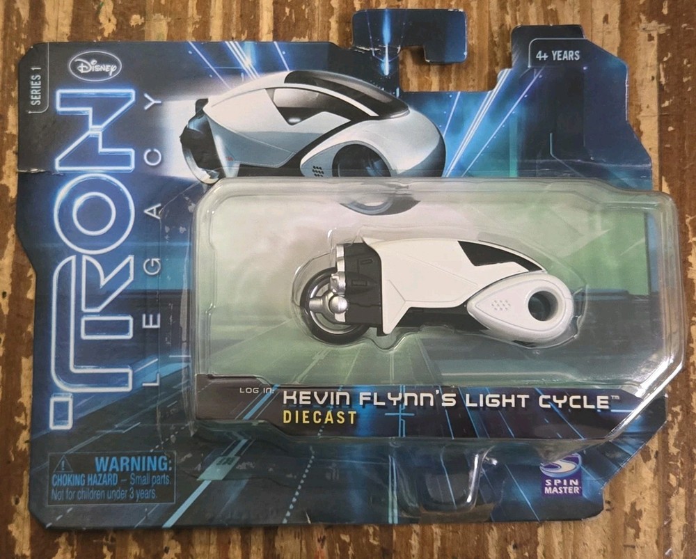 Tron Legacy Kevin Flynn’s Light Cycle 3″ DIECAST Toy Unopened! 2010 Spin Master!