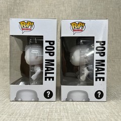 NEW Funko Pop DIY Custom Male Vinyl Figure Blank White Lot of 2