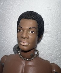 VINTAGE HASBRO 1970 GI JOE ADVENTURE TEAM AFRICAN AMERICAN ADVENTURER 7404 w/Box