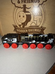 HIRO THOMAS FRIENDS TRAIN WOODEN Railway #51 Japanese STICKY SPILL VARIANT SAD
