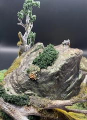 Lava Light Up Action Figure Base Custom Designed 7″x 10″ Diorama Tabletop Gaming