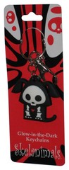 Skelanimals Kit The Cat (2006) Toynami Glow In The Dark Keychain