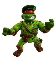 Vintage 1991 TMNT Mutant Military: Raph The Green Teen Beret Figure Loose (4.5″)