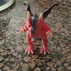Red & Black Dragon Figure Toy, Polyester Fiber, Fantasy Theme (2016)