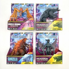 MonsterVerse TITANUS SCYLLA + FROST VARK + ION DRAGON + GODZILLA Action Figures