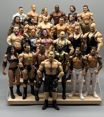 Lot Of 25 Mattel WWE Wrestling Figures Basic Brock Lesnar The Usos Roman Reigns