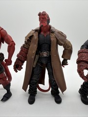 Mezco Hellboy Figures Lot Of 4 2004 2005 Movie Variants Coat Samaritan