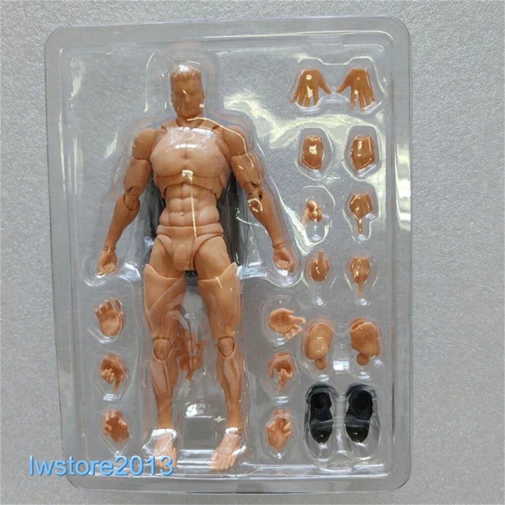 Romankey X COWL 1:12 Yellow Flexible Man Jointed 6″ Male Action Figure Head Body