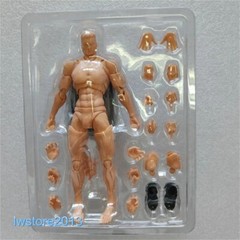 Romankey X COWL 1:12 Yellow Flexible Man Jointed 6″ Male Action Figure Head Body
