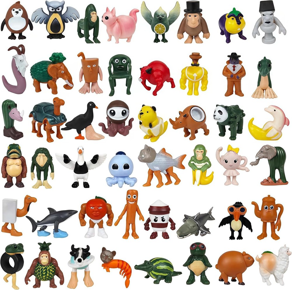 48 PCS Italian Brainrot Steal a Brainrot Toys, 1.8″ Tralalero Tralala Action Fig
