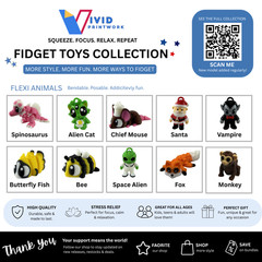 Little Robot Fidgets Toys Mini Articulating Desk Flexy Robot Adorable