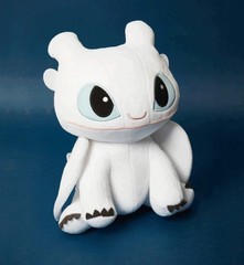 How To Train Your Dragon 3 Light Fury Plush Doll Sitting 9.8″ 25cm Toothless Cut