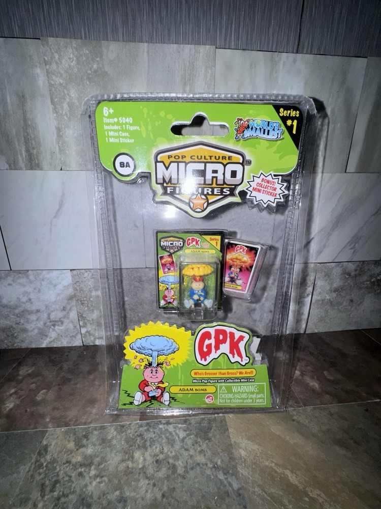 NEW World’s Smallest 5040 Garbage Pail Kids ADAM BOMB Micro Figure GPK OS1 mini