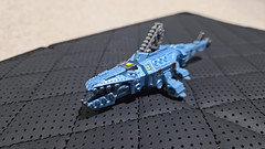 RARE Dinotrux Diecast Aquadon Shark Blue Metal Vehicle Dinosaur Die-Cast Aquatic
