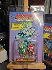 PLACO TOYS ROB LIEFELD YOUNGBLOOD MINI FIGURES BADROCK PHOTON SHAFT COMBAT 1995.