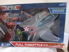 TOP GUN, FULL THROTTLE, DUAL JET FIGHTER, WITH BOGEY AND MAVERICK FIGURES