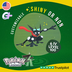 Greninja Shiny or Non ✨6 IV Pokémon Legends Z-A Competitive Customizable ZA Z A