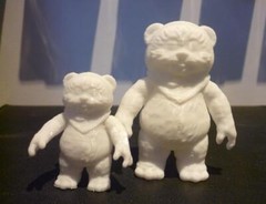 Star Wars Ewok Cartoon Wicket 3 Inch Fig 3D FDM Printed White
