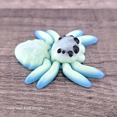 Glow in the Dark Tiny Spider 3D Printed Articulated Flexi Fidget Toy