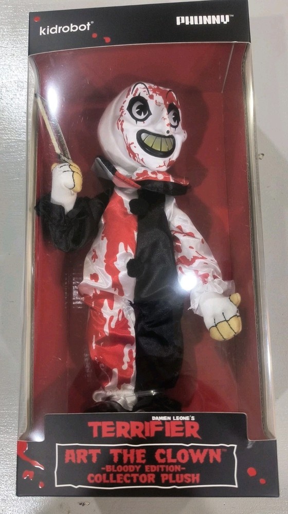 KIDROBOT PHUNNY TERRIFIER ART THE CLOWN BLOODY EDITION COLLECTOR PLUSH NEW
