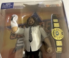 WWE MANKIND Summer slam ELITE Figure Mattel WWF CHAMPIONSHIP Belt & Mr. Socko