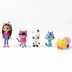 10PCS Gab Smiling Cat Anime Figure Toys Cartoon Doll Set Birthday Gift Kids USA