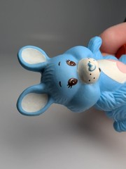 VINTAGE 1980s CARE BEARS COUSIN PVC MINI SWIFT HEART RABBIT ON SKATEBOARD
