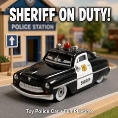 Disney Pixar Cars Radiator Springs Police Car – Sheriff Die-cast Metal Toy Cars